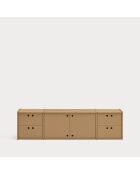 Meuble TV Wally MDF naturel - 157x40x42cm