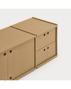 Meuble TV Wally MDF naturel - 157x40x42cm