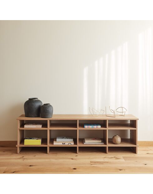Meuble TV Inari chêne - 180x40x50cm
