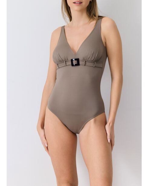 Costume da bagno intero beige Atlan