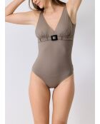 Costume da bagno intero beige Atlan