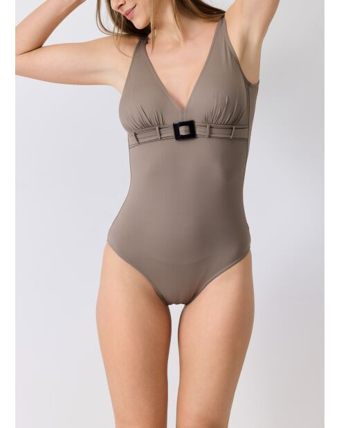 Costume da bagno intero beige Atlan