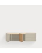 Consolle Otto 2 ante e 2 cassetti sabbia e rovere - 110x35x23cm