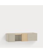 Consolle Otto 2 ante e 2 cassetti sabbia e rovere - 110x35x23cm