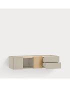 Consolle Otto 2 ante e 2 cassetti sabbia e rovere - 110x35x23cm