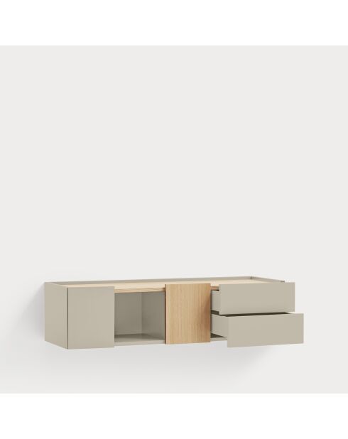 Consolle Otto 2 ante e 2 cassetti sabbia e rovere - 110x35x23cm