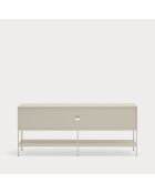 Meuble TV Platt 2 portes, 2 tiroirs et 2 niches sable - 175x45x74cm