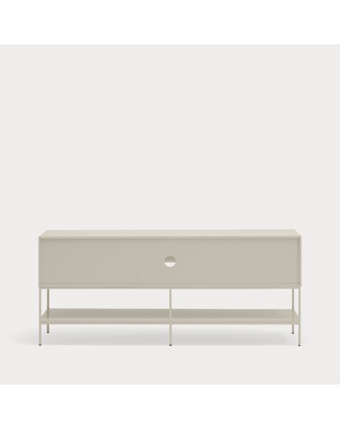 Platt TV-Ständer mit 2 Türen, 2 Schubladen und 2 Nischen, sandfarben, 175 x 45 x 74 cm