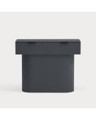 Console Totem 2 portes gris anthracite - 100x36x80cm