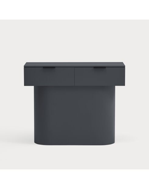 Console Totem 2 portes gris anthracite - 100x36x80cm