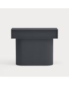 Console Totem 2 portes gris anthracite - 100x36x80cm