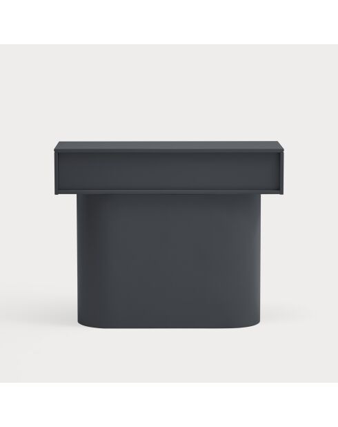 Console Totem 2 portes gris anthracite - 100x36x80cm