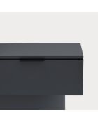 Console Totem 2 portes gris anthracite - 100x36x80cm