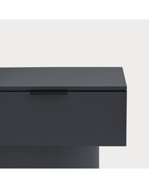 Console Totem 2 portes gris anthracite - 100x36x80cm