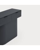 Console Totem 2 portes gris anthracite - 100x36x80cm