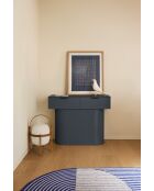 Console Totem 2 portes gris anthracite - 100x36x80cm