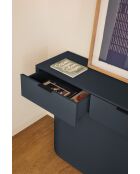 Console Totem 2 portes gris anthracite - 100x36x80cm