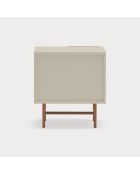 Mesita de noche Nube con 1 puerta corredera de arena y barro - 50x35x56cm