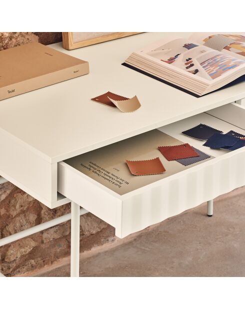 Sierra Schreibtisch 2 Schubladen weiß - 120x60x76cm