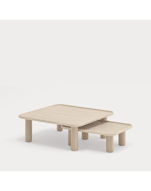 Set Nisttisch, naturklar, 79/64x79/49x30,4/22,4 cm
