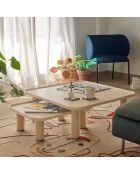 Set Nisttisch, naturklar, 79/64x79/49x30,4/22,4 cm