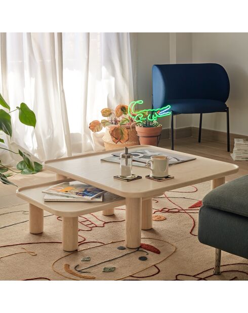 Set Nisttisch, naturklar, 79/64x79/49x30,4/22,4 cm