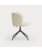 2 chaises Mogi 107-1049 beiges avec pieds noirs - 59x56x49/81cm