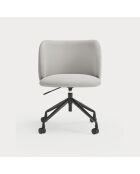 Chaise à roulettes Mogi 60105 gris clair  - 59x56x49/81cm
