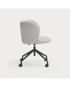 Chaise à roulettes Mogi 60105 gris clair  - 59x56x49/81cm