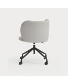 Chaise à roulettes Mogi 60105 gris clair  - 59x56x49/81cm