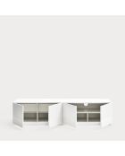 Porta TV dorico 4 ante e 2 cassetti bianco/crema - 180x46x72cm
