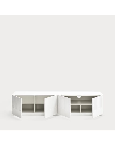 Doric TV-Ständer 4 Türen und 2 Schubladen weiß/cremefarben - 180x46x72cm