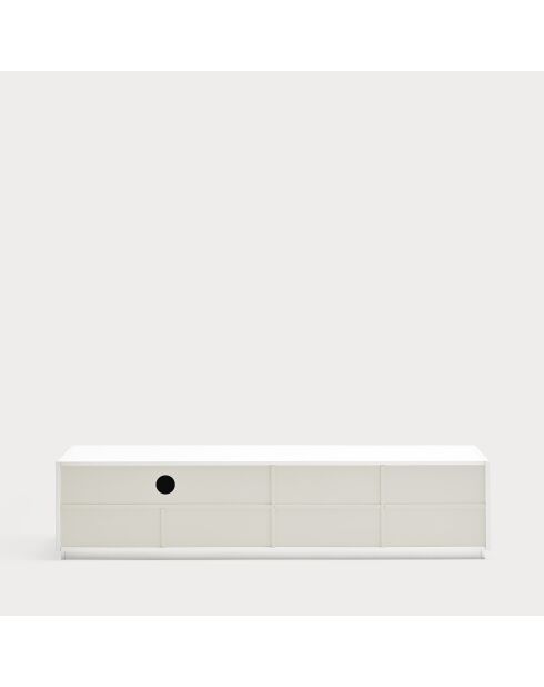 Doric TV-Ständer 4 Türen und 2 Schubladen weiß/cremefarben - 180x46x72cm