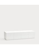 Porta TV dorico 4 ante e 2 cassetti bianco/crema - 180x46x72cm