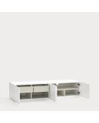 Porta TV dorico 4 ante e 2 cassetti bianco/crema - 180x46x72cm