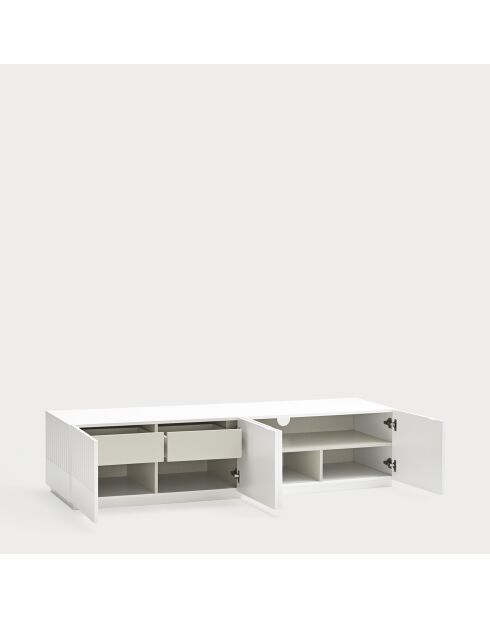 Doric TV-Ständer 4 Türen und 2 Schubladen weiß/cremefarben - 180x46x72cm