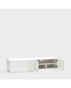Porta TV dorico 4 ante e 2 cassetti bianco/crema - 180x46x72cm