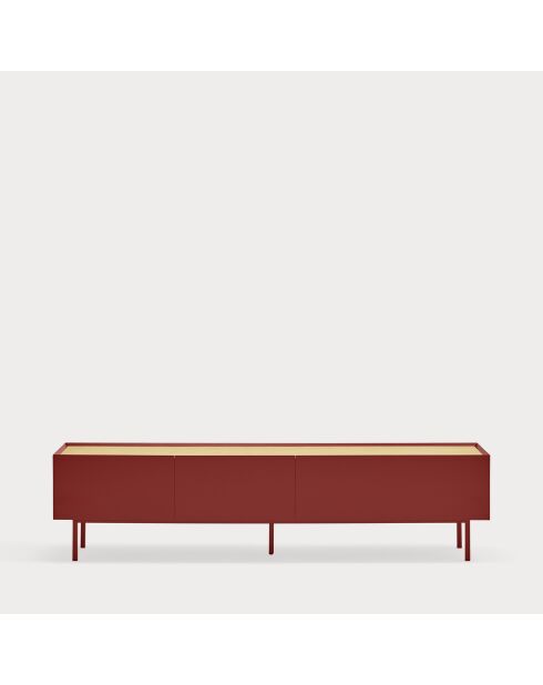 Arista TV-Ständer 2 Türen und 1 Schublade burgunderrot - 180x40x45cm