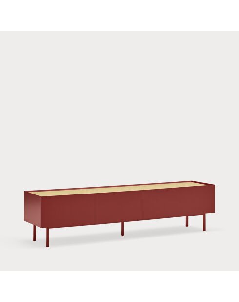Arista TV-Ständer 2 Türen und 1 Schublade burgunderrot - 180x40x45cm