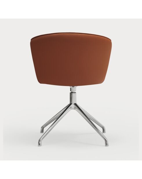 2 Add 107-0035 Stühle aus Terrakotta mit verchromten Beinen, 56 x 58 x 48/81 cm