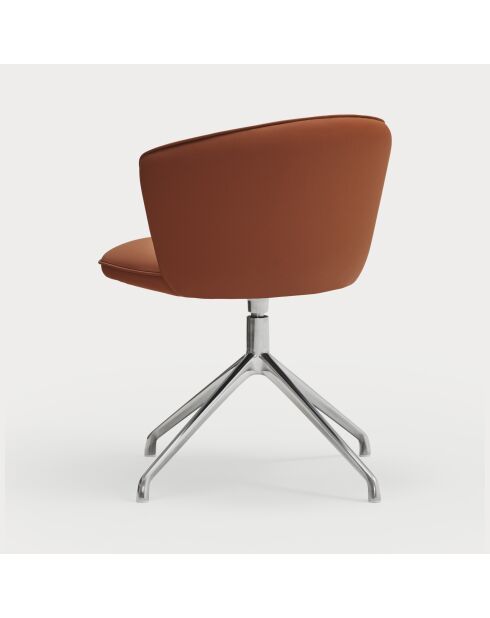 2 Add 107-0035 Stühle aus Terrakotta mit verchromten Beinen, 56 x 58 x 48/81 cm