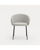 2 sedie con braccioli Add 60000 grigio chiaro - 56x58x48/81cm