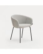 2 sedie con braccioli Add 60000 grigio chiaro - 56x58x48/81cm