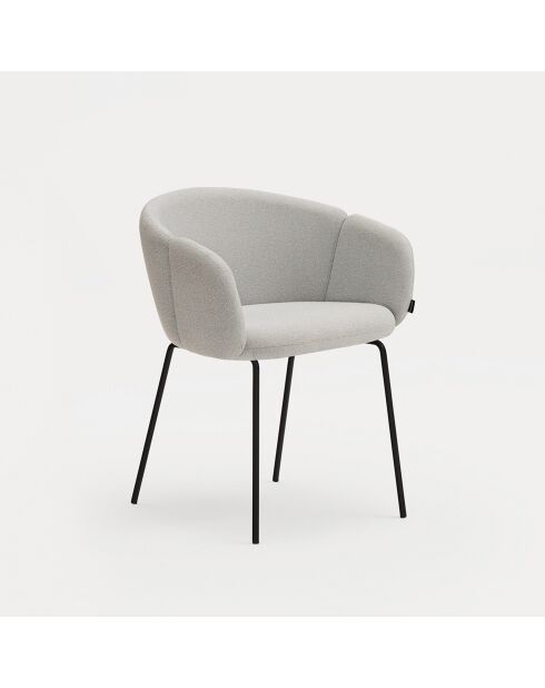 2 sedie con braccioli Add 60000 grigio chiaro - 56x58x48/81cm
