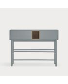 Console Corvo 1 porte et 2 tiroirs gris perle - 120x35x90cm