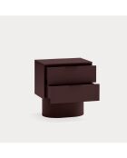 Totem Nachttisch 2 Schubladen Aubergine - 50x36,5x55cm