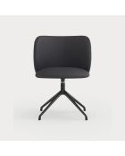 2 sedie Mogi 107-9035 nere con gambe nere - 59x56x49/81cm