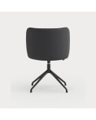 2 sedie Mogi 107-9035 nere con gambe nere - 59x56x49/81cm