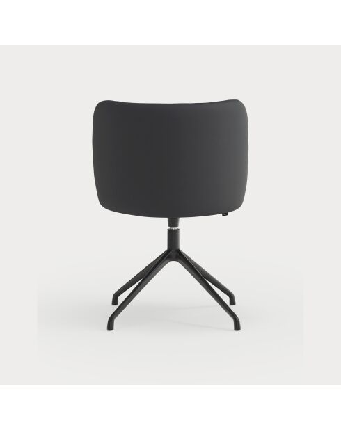 2 schwarze Mogi 107-9035 Stühle mit schwarzen Beinen — 59 x 56 x 49/81 cm