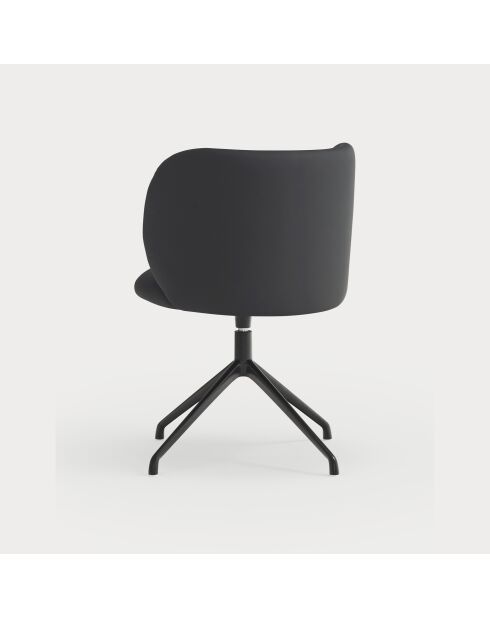 2 schwarze Mogi 107-9035 Stühle mit schwarzen Beinen — 59 x 56 x 49/81 cm